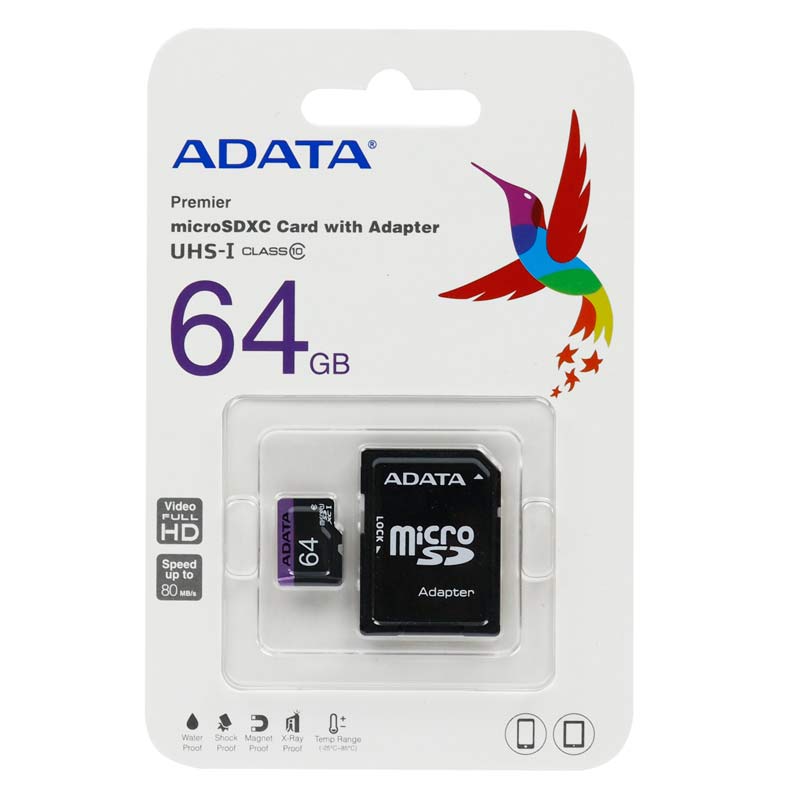 Adata-Premier-U1-C10-80MBs-64GB-MicroSDHC-Memory-With-Adapter-1